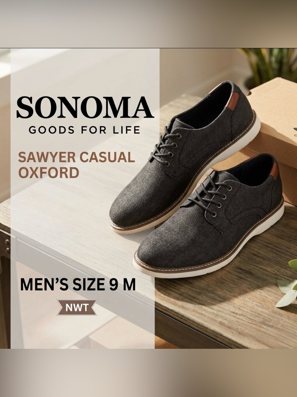 Sonoma Goods For Life Men's Sawyer Oxford Shoes - Size 9 Medium
